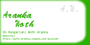 aranka woth business card